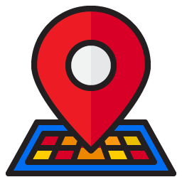 a red pin on a map